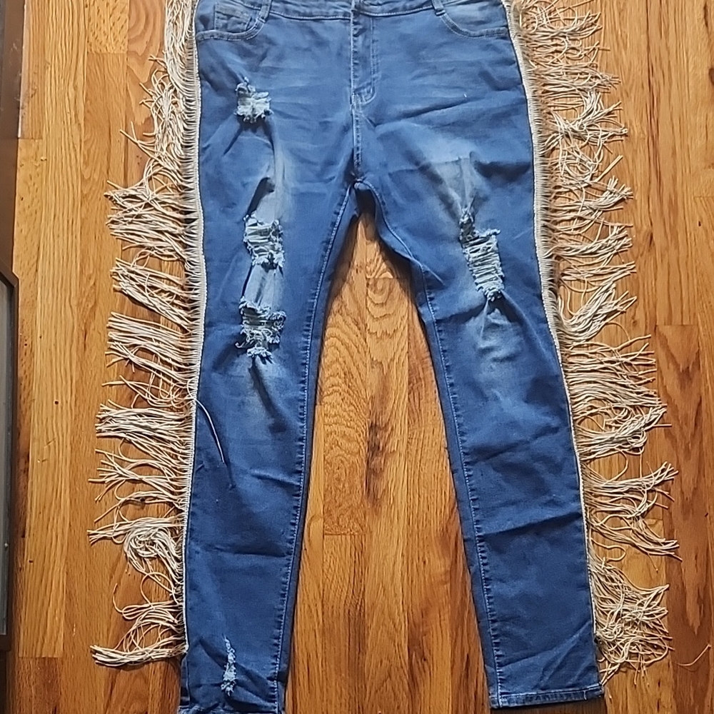 Distressed Blue Women's Jeans